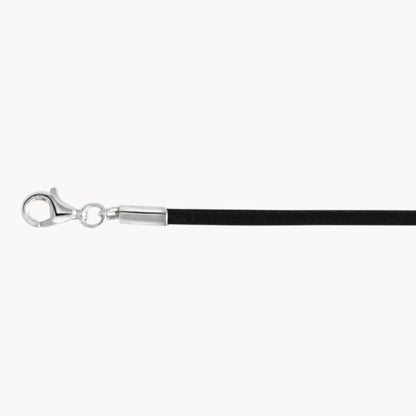 Lederband in Schwarz mit Schließe in Gold &amp; Silber