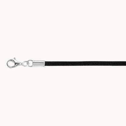 Lederband in Schwarz mit Schließe in Gold &amp; Silber