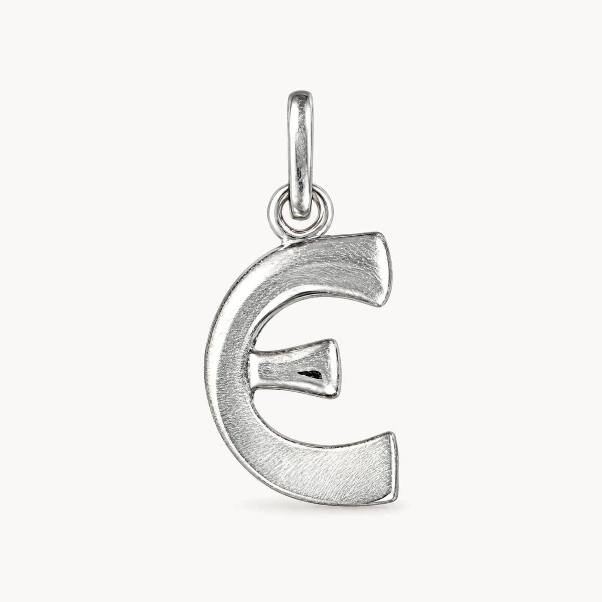 Buchstabenanhänger in 925er Silber – Buchstabe E