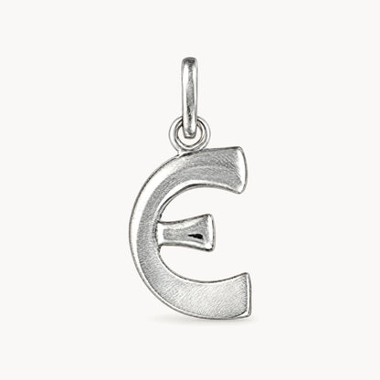 Buchstabenanhänger in 925er Silber – Buchstabe E