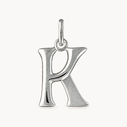 Buchstabenanhänger in 925er Silber – Buchstabe K