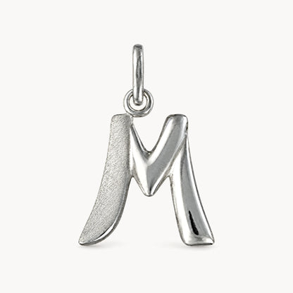 Buchstabenanhänger in 925er Silber – Buchstabe M