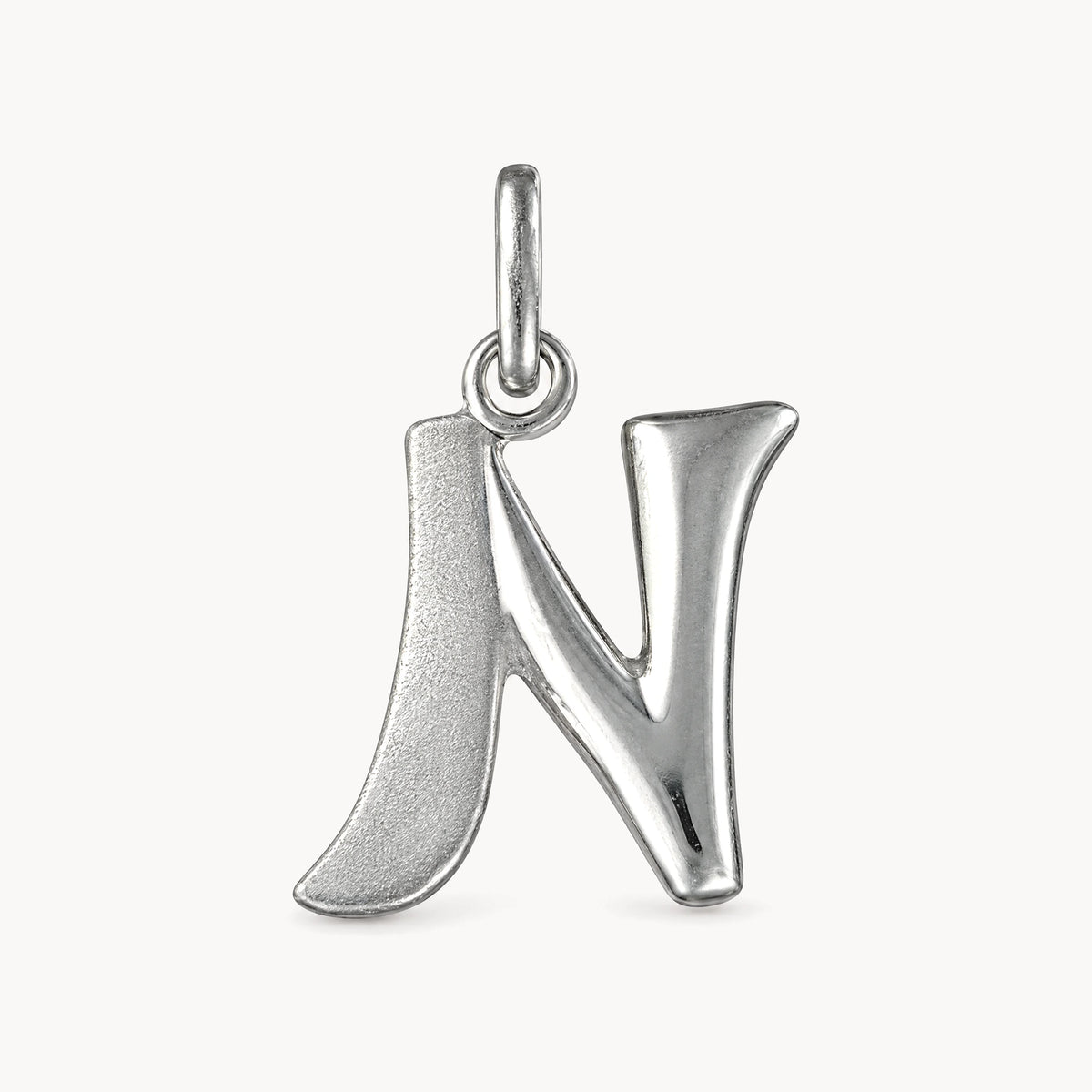 Buchstabenanhänger in 925er Silber – Buchstabe N