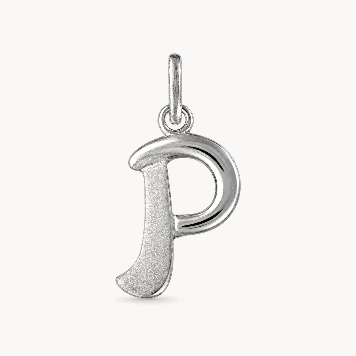 Buchstabenanhänger in 925er Silber – Buchstabe P