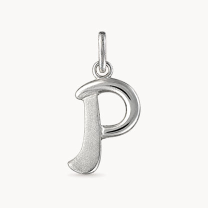 Buchstabenanhänger in 925er Silber – Buchstabe P