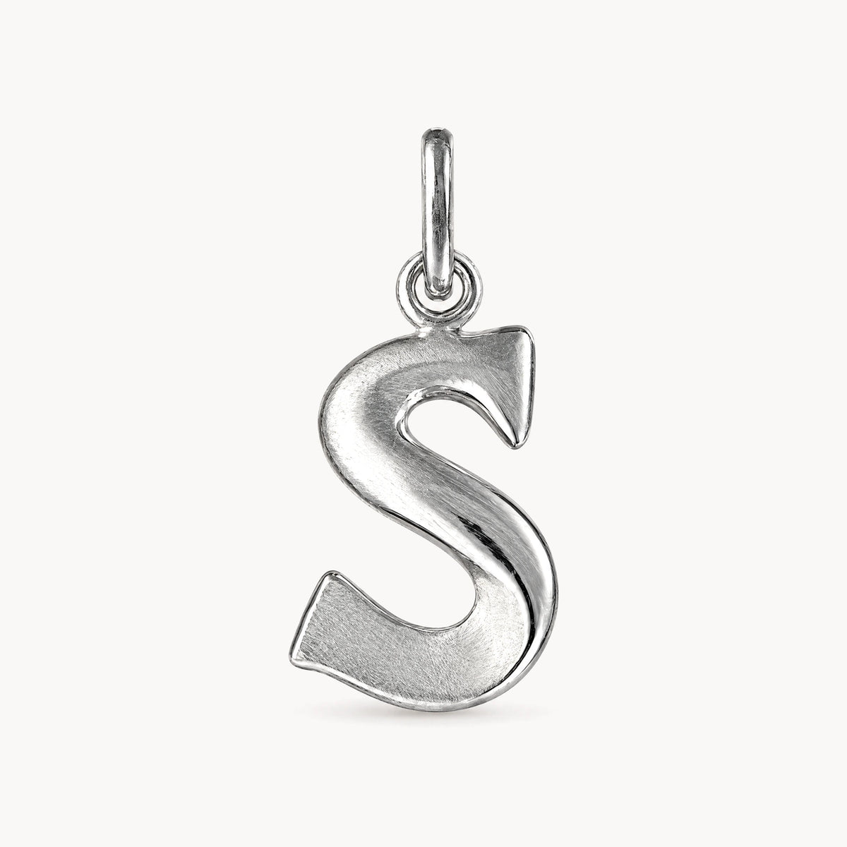Buchstabenanhänger in 925er Silber – Buchstabe S