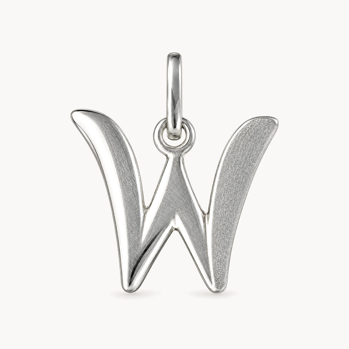Buchstabenanhänger in 925er Silber – Buchstabe W