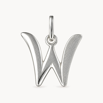 Buchstabenanhänger in 925er Silber – Buchstabe W