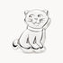 Ohrstecker „Katze“ in 925er Silber