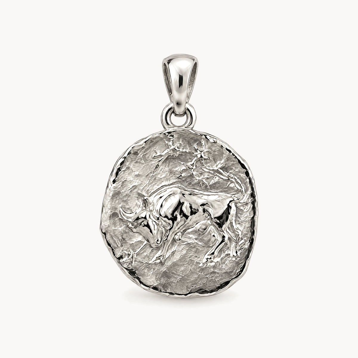 Sternzeichenanhänger in 925er Silber &amp; 333er Gelbgold – 925 Silber, Sternzeichen Stier