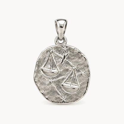 Sternzeichenanhänger in 925er Silber &amp; 333er Gelbgold – 925 Silber, Sternzeichen Waage