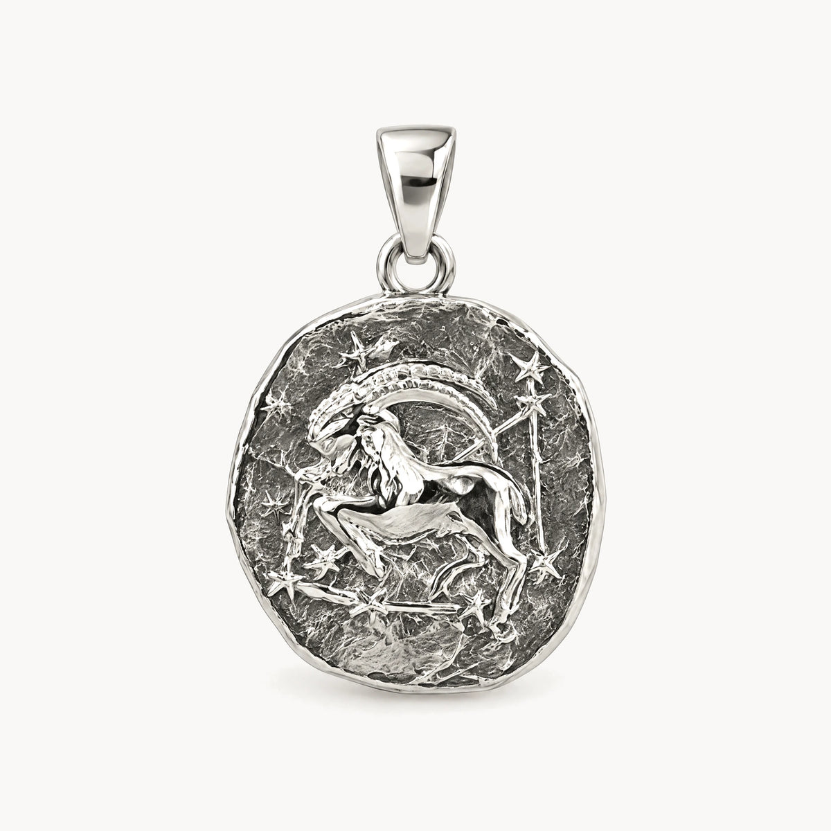 Sternzeichenanhänger in 925er Silber &amp; 333er Gelbgold – 925 Silber, Sternzeichen Steinbock