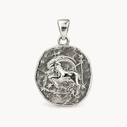 Sternzeichenanhänger in 925er Silber &amp; 333er Gelbgold – 925 Silber, Sternzeichen Steinbock