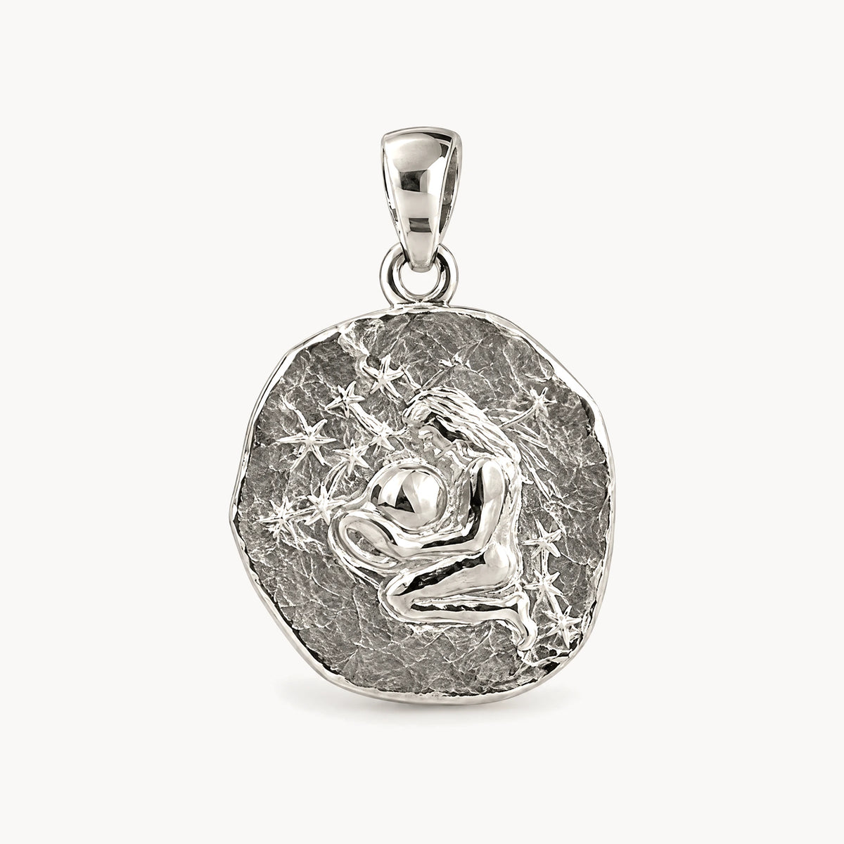 Sternzeichenanhänger in 925er Silber &amp; 333er Gelbgold – 925 Silber, Sternzeichen Wassermann