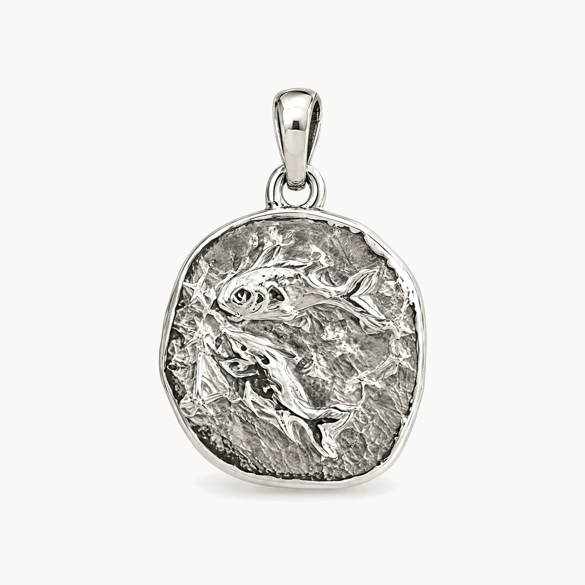 Sternzeichenanhänger in 925er Silber &amp; 333er Gelbgold – 925 Silber, Sternzeichen Fische