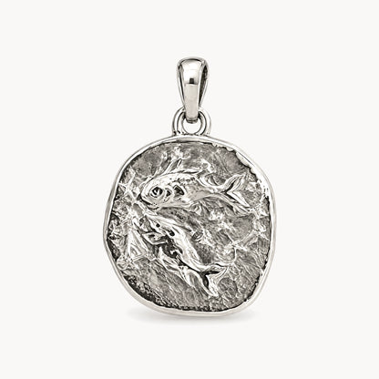 Sternzeichenanhänger in 925er Silber &amp; 333er Gelbgold – 925 Silber, Sternzeichen Fische
