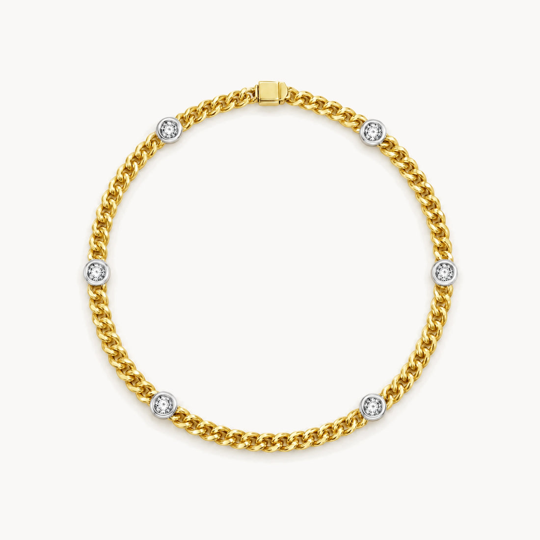 Armband in 585er Gelb-/Weißgold mit Diamant