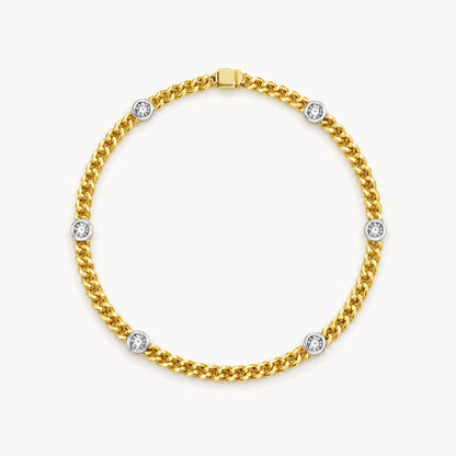 Armband in 585er Gelb-/Weißgold mit Diamant