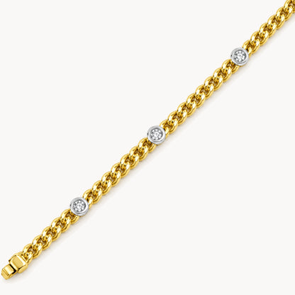 Armband in 585er Gelb-/Weißgold mit Diamant