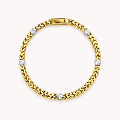 Armband in 585er Gelb-/Weißgold mit Diamant