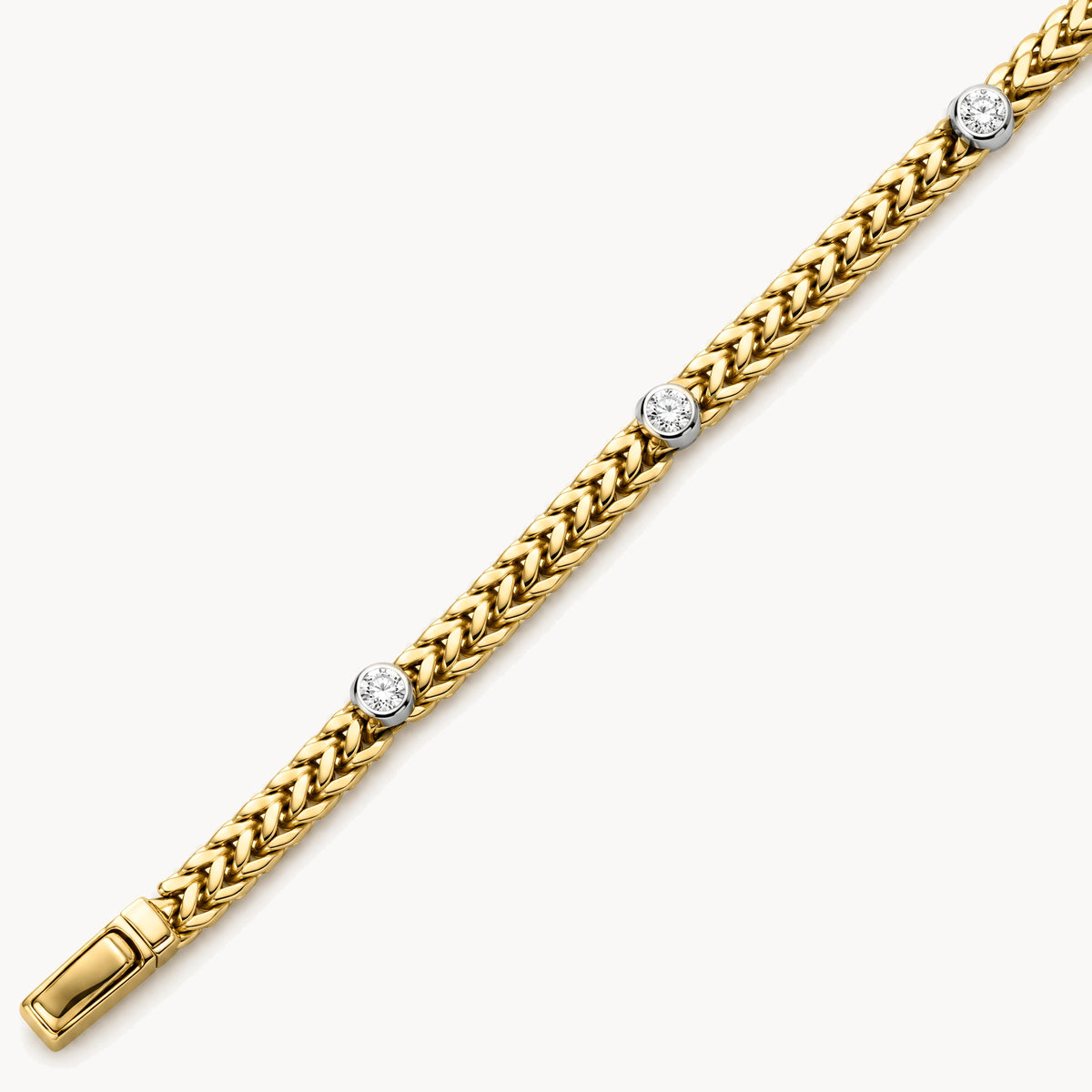 Armband in 585er Gelb-/Weißgold mit Diamant