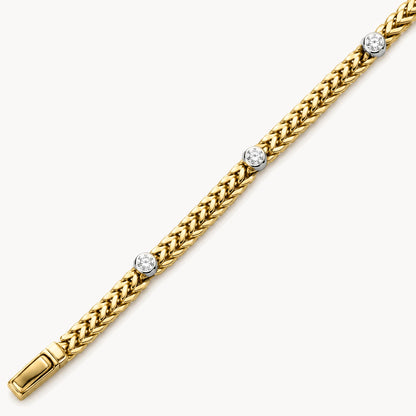 Armband in 585er Gelb-/Weißgold mit Diamant