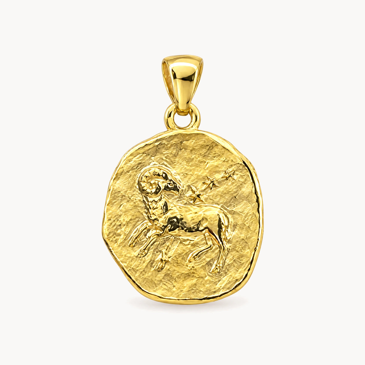 Sternzeichenanhänger in 925er Silber &amp; 333er Gelbgold – 333 Gelbgold, Sternzeichen Widder