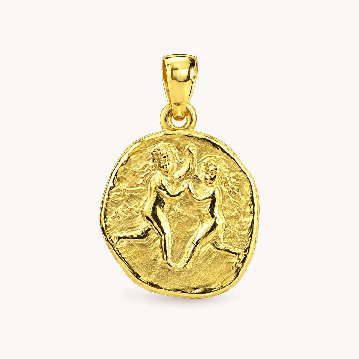 Sternzeichenanhänger in 925er Silber &amp; 333er Gelbgold – 333 Gelbgold, Sternzeichen Zwillinge