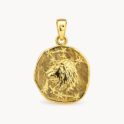 Sternzeichenanhänger in 925er Silber &amp; 333er Gelbgold – 333 Gelbgold, Sternzeichen Löwe