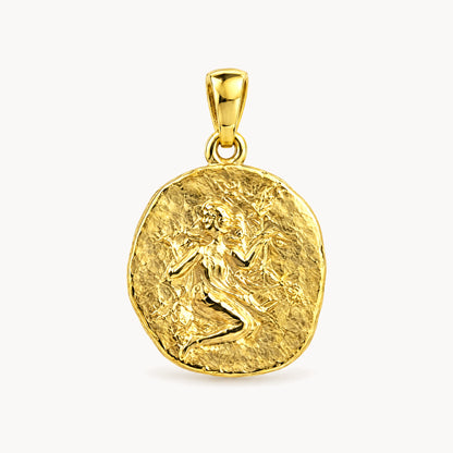 Sternzeichenanhänger in 925er Silber &amp; 333er Gelbgold – 333 Gelbgold, Sternzeichen Jungfrau