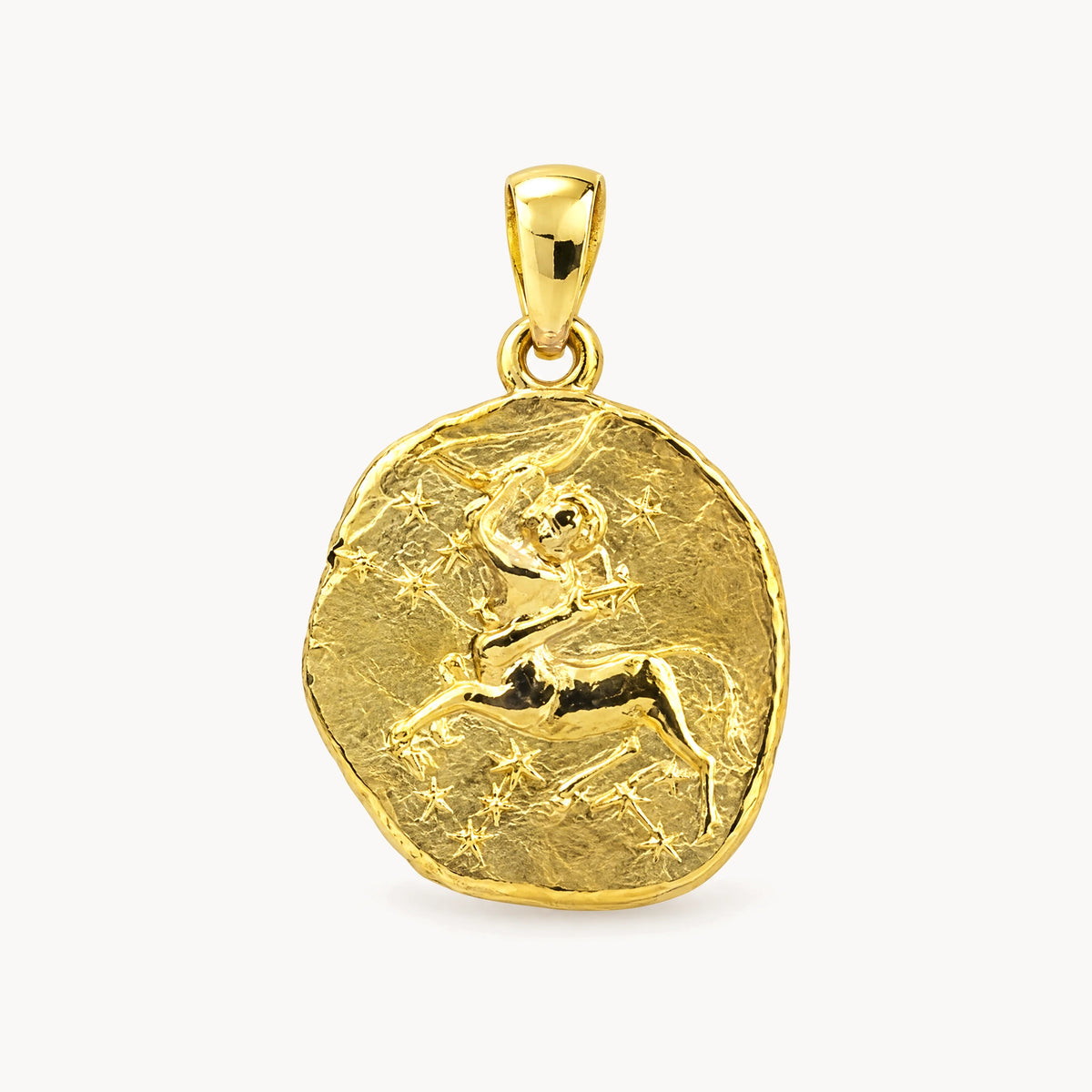 Sternzeichenanhänger in 925er Silber &amp; 333er Gelbgold – 333 Gelbgold, Sternzeichen Schütze