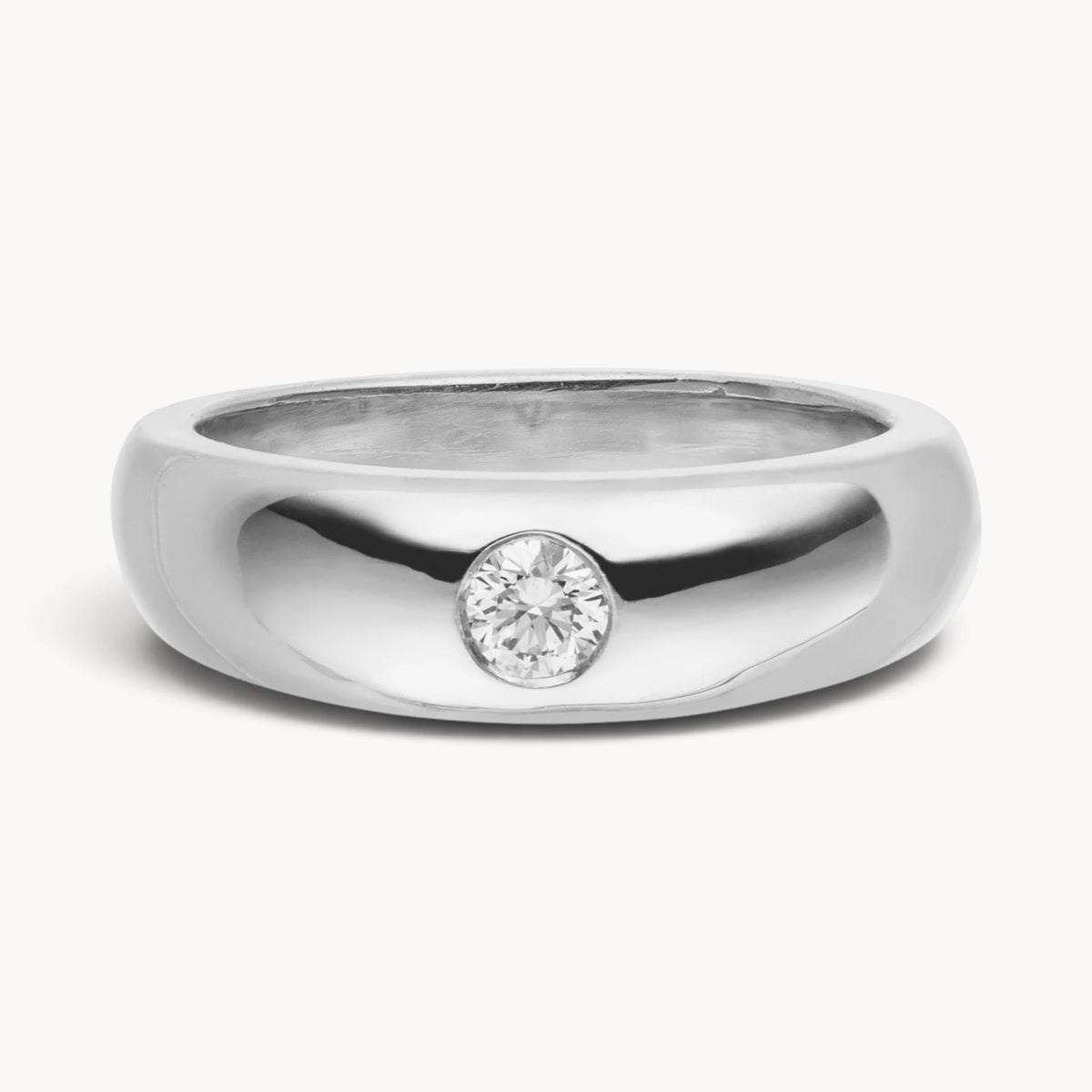 Taufring in Gold &amp; Silber mit Farbsteinen &amp; Diamant