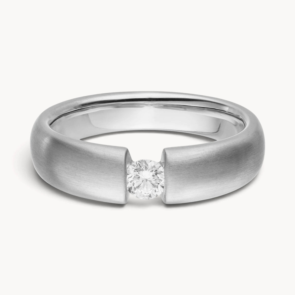 Solitärring in 585er Gold mit Diamant
