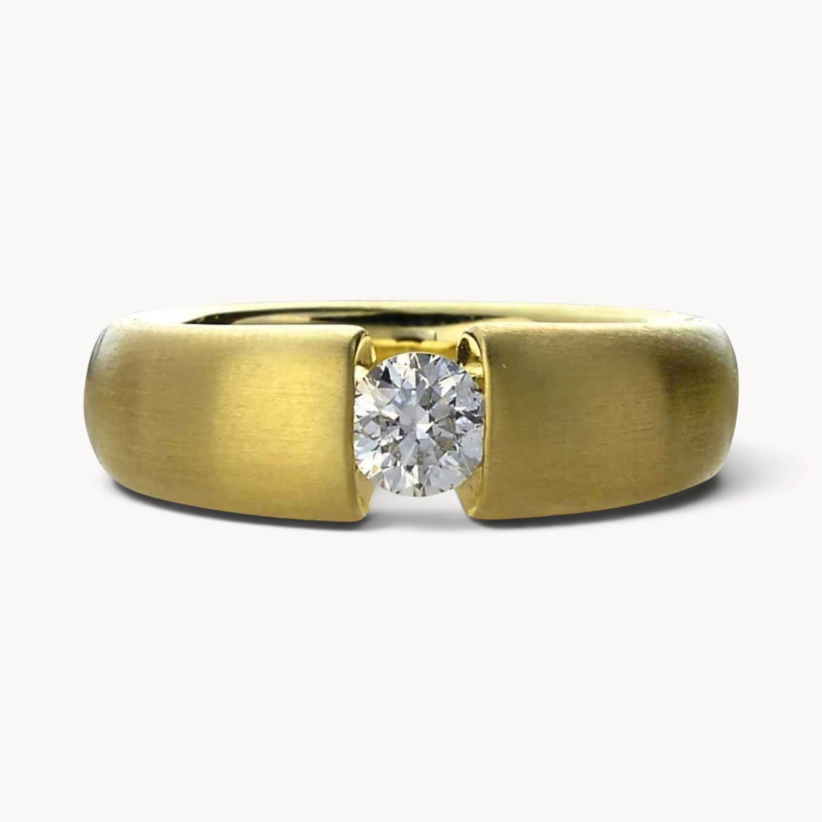 Solitärring in 585er Gold mit Diamant