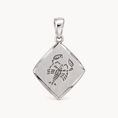 Sternzeichenanhänger in 925er Silber rhodiniert – Sternzeichen Krebs