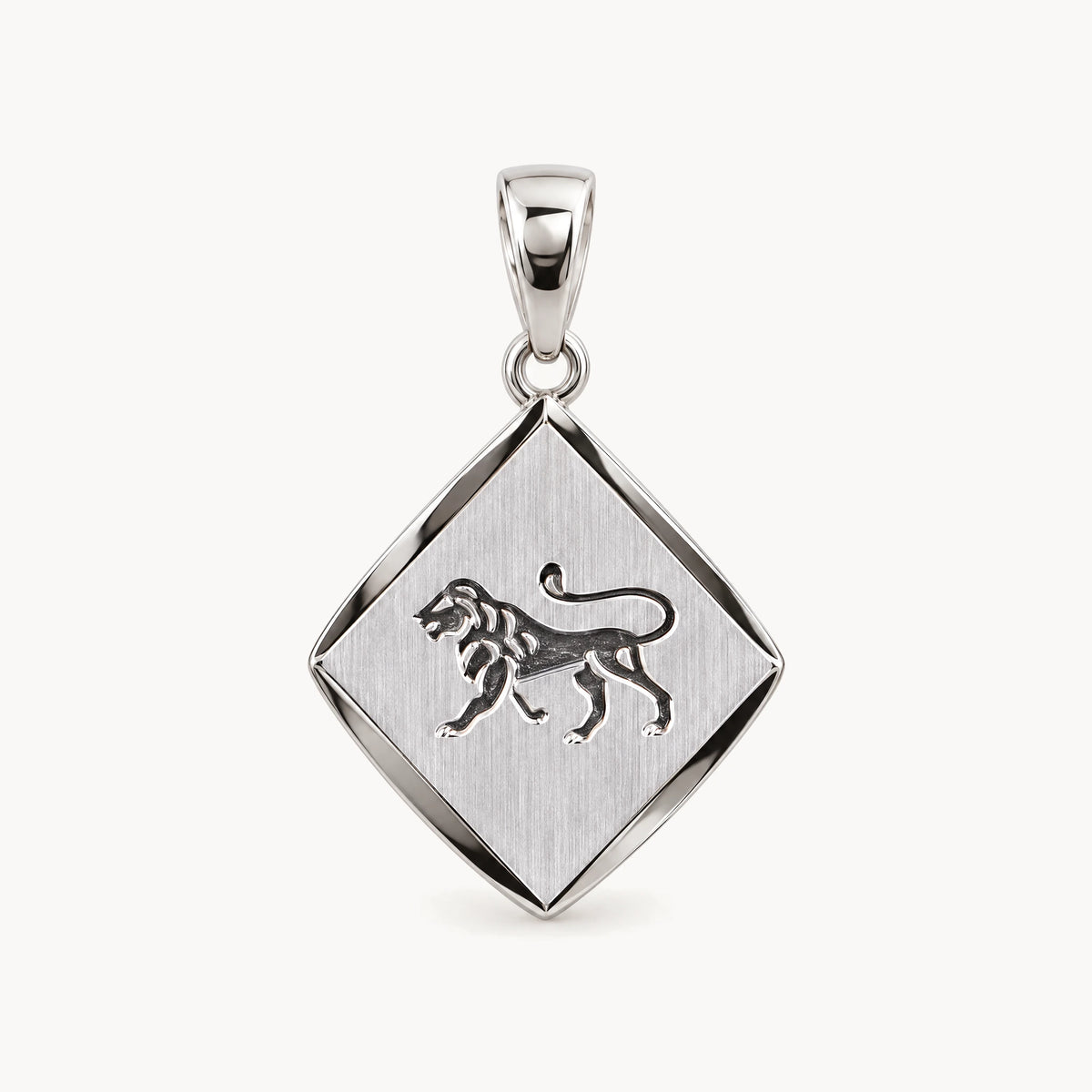 Sternzeichenanhänger in 925er Silber rhodiniert – Sternzeichen Löwe