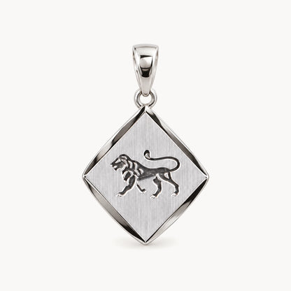 Sternzeichenanhänger in 925er Silber rhodiniert – Sternzeichen Löwe