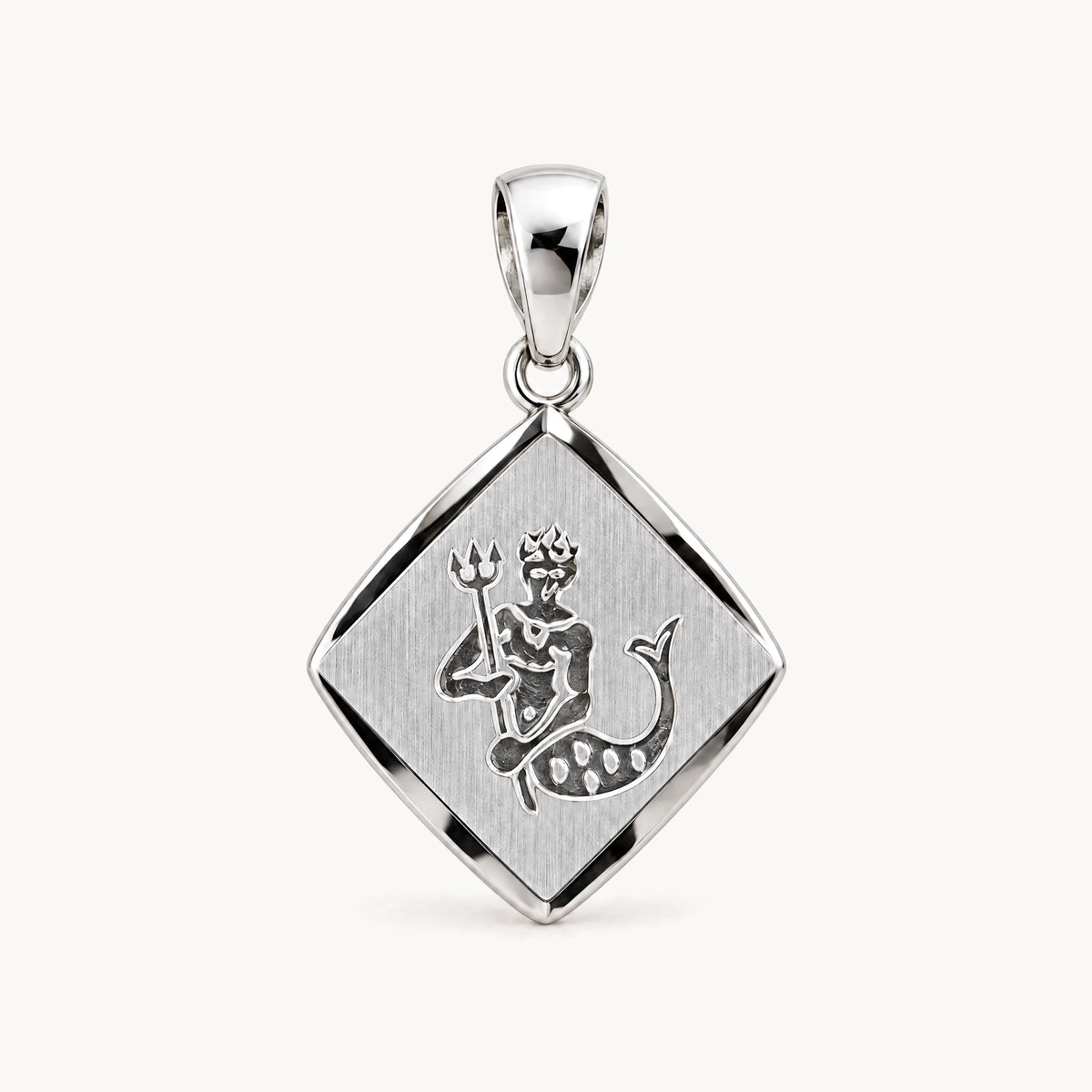 Sternzeichenanhänger in 925er Silber rhodiniert – Sternzeichen Wassermann