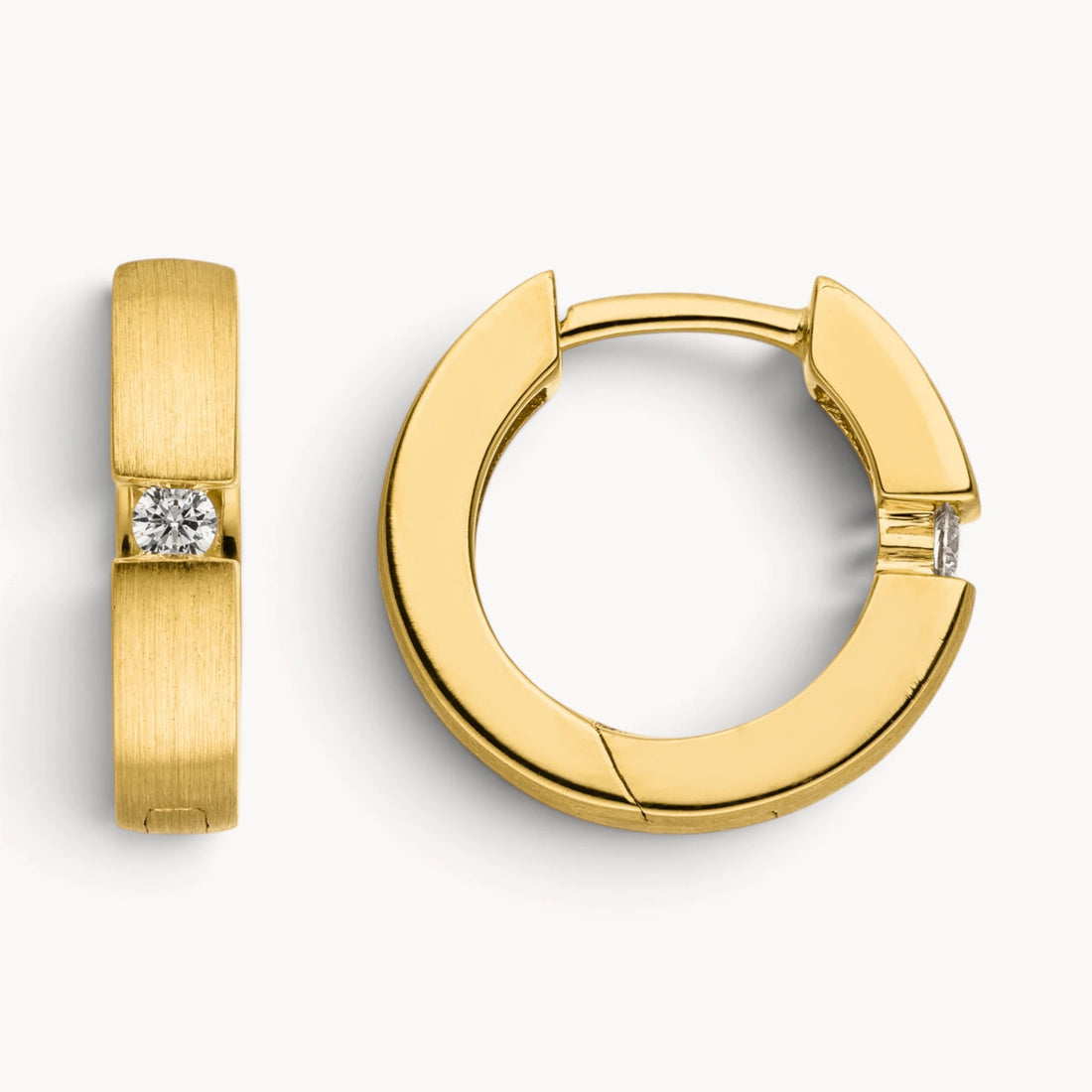 Creole in 585er Gold mit Diamant