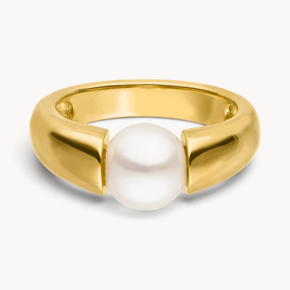 Ring in 585er Gold mit Zuchtperle