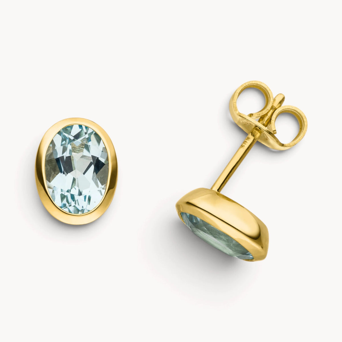 Ohrstecker in 585er Gelbgold mit Farbsteinen