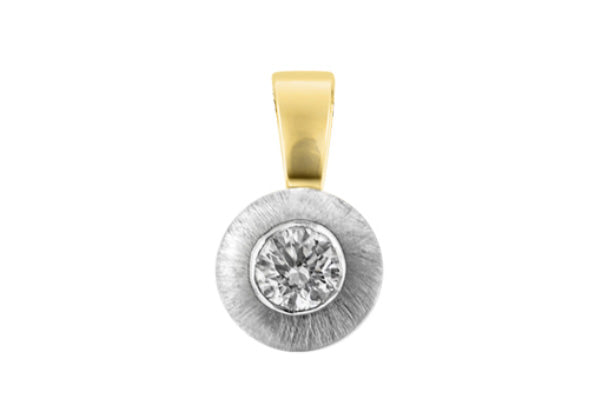 Anhänger in 585er Gelb-/Weißgold mit Diamant