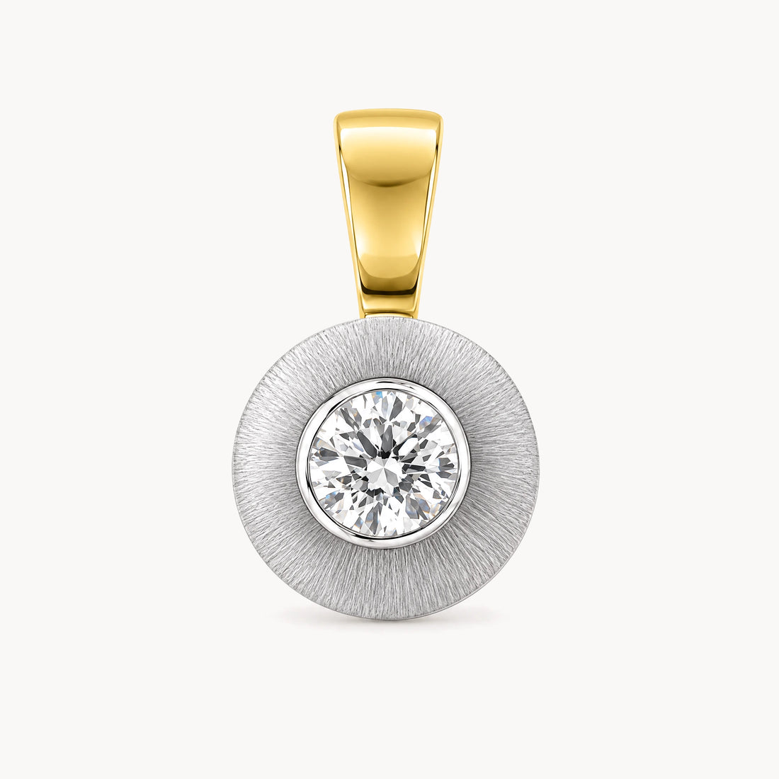 Anhänger in 585er Gelb-/Weißgold mit Diamant