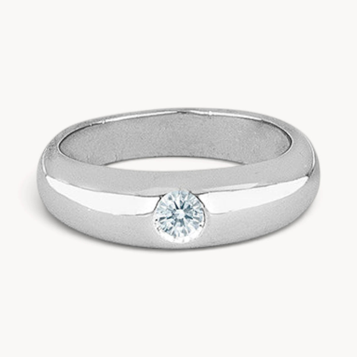 Taufring in Gold &amp; Silber mit Farbsteinen &amp; Diamant