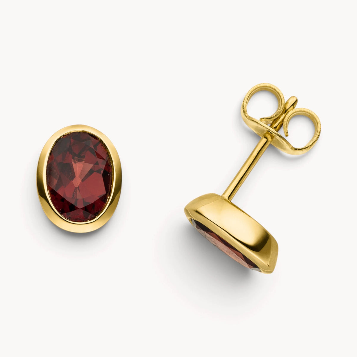Ohrstecker in 585er Gelbgold mit Farbsteinen