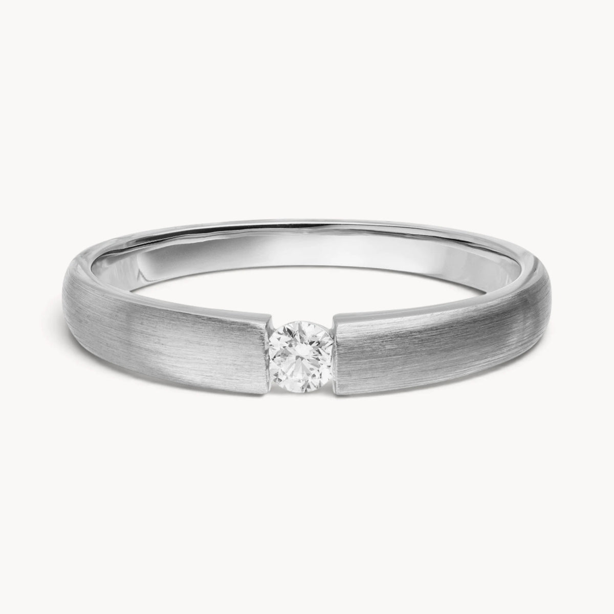 Solitärring in 585er Gold mit Diamant
