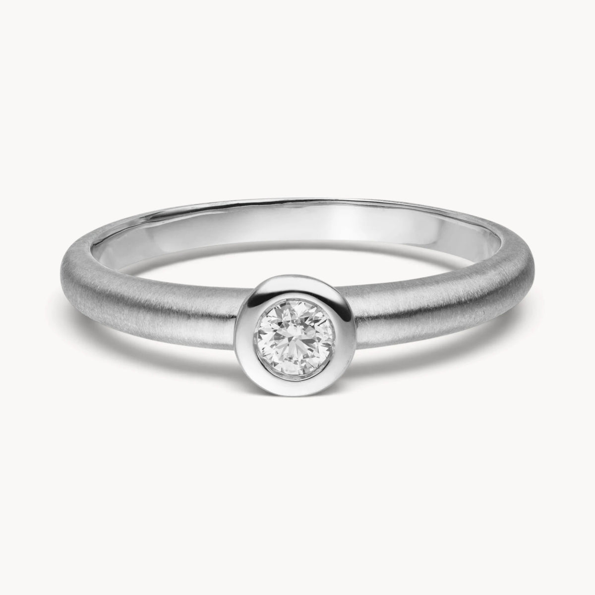 Solitärring in 585er Gold mit Diamant