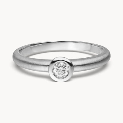 Solitärring in 585er Gold mit Diamant
