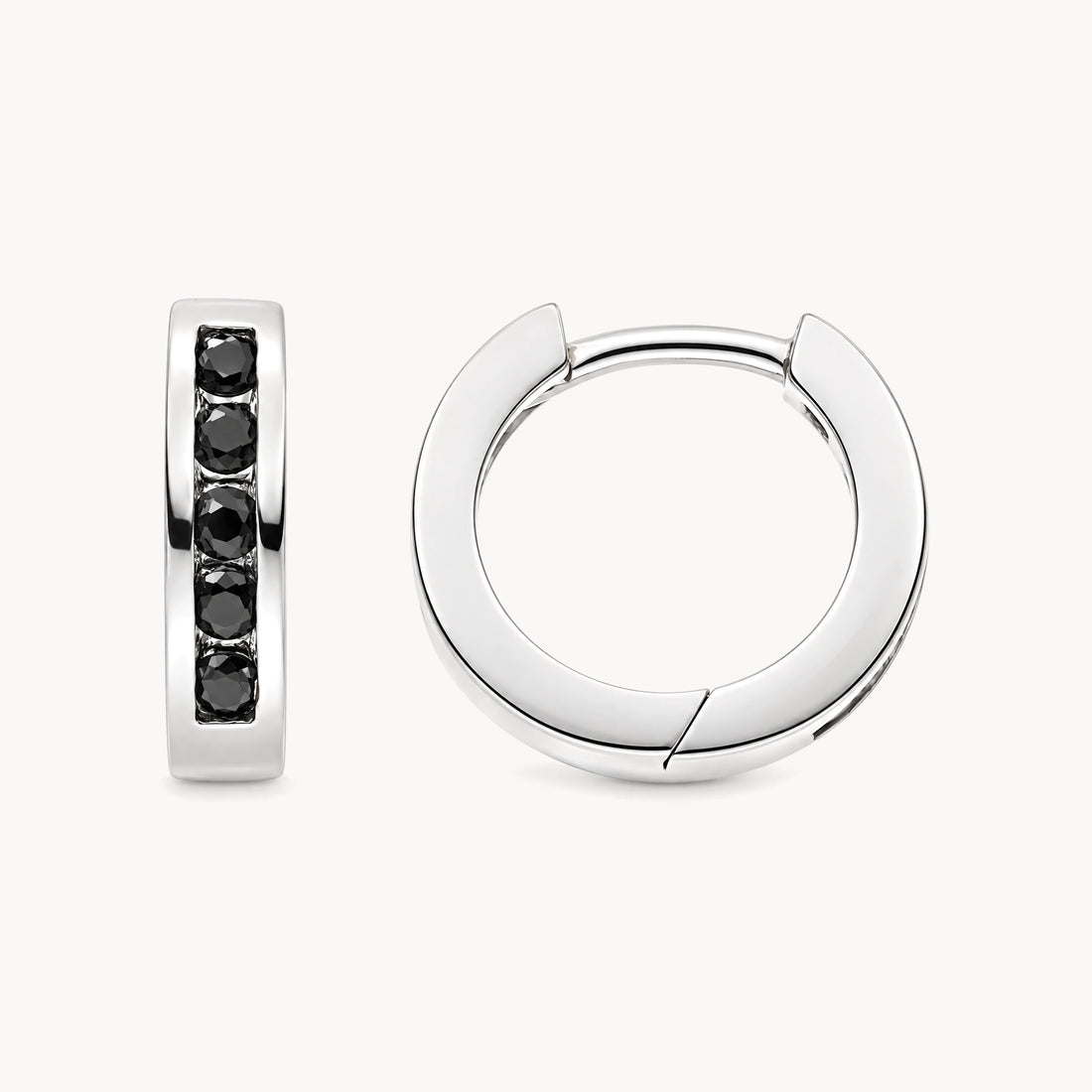 Creole in 925er Silber rhodiniert mit gefärbtem Zirkonia