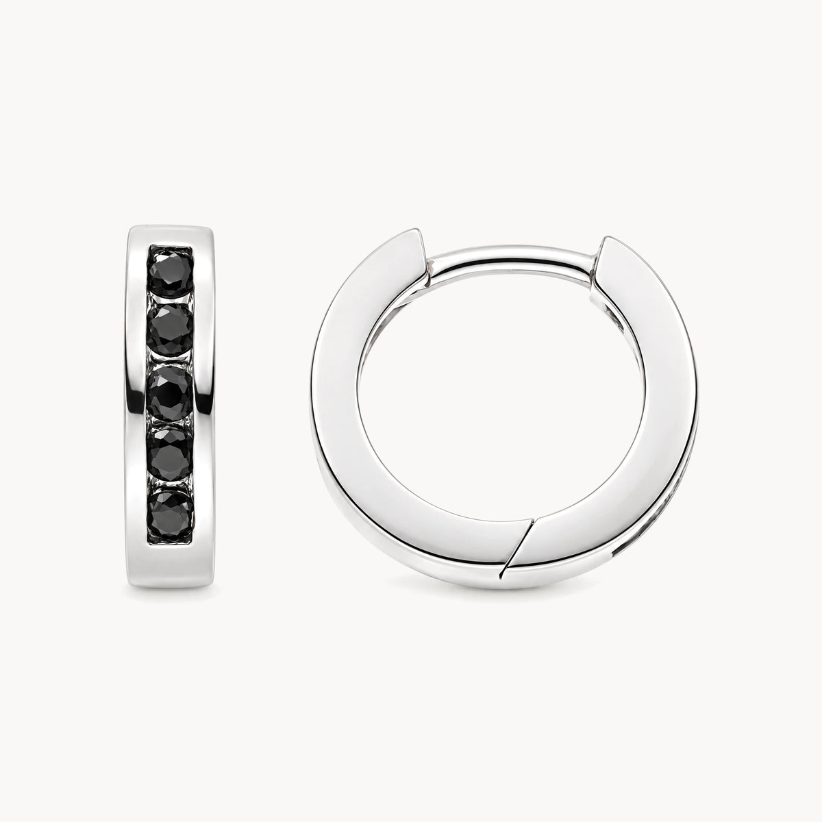 Creole in 925er Silber rhodiniert mit gefärbtem Zirkonia